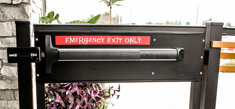 emergency push bar installation in Lutz